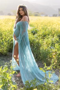 Blue Maternity Dress 